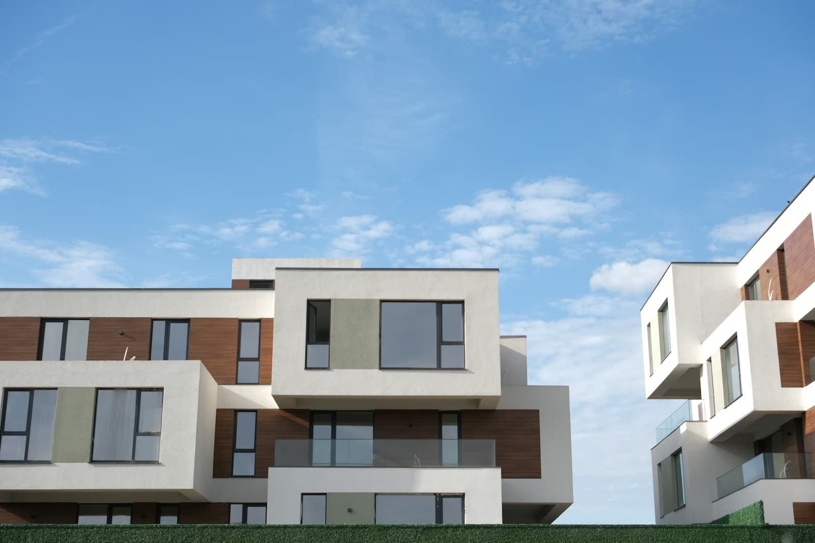 Modern affordable housing development exterior